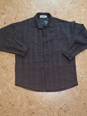 Real Takai Men's Brown/Green Plaid Flannel Button Down Shirt Size L NWOT